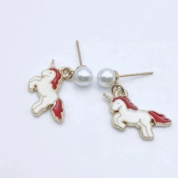 Unicorn Jewelry Set |Gold plated | Dainty Necklace| Gift for girl - Picture 2 of 5